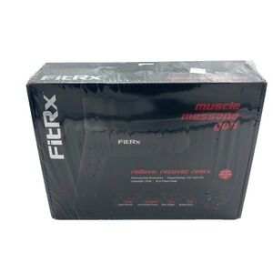 FitRx Muscle Massage Gun 4 Attachments w/ Case USB Charger Portable Black